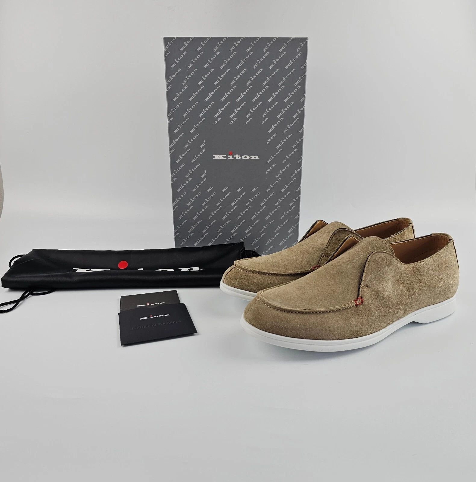 Kiton KITON Beige Suede Loafers New And Authentic Size US 11.5 / EU 44-45 - 2 Thumbnail