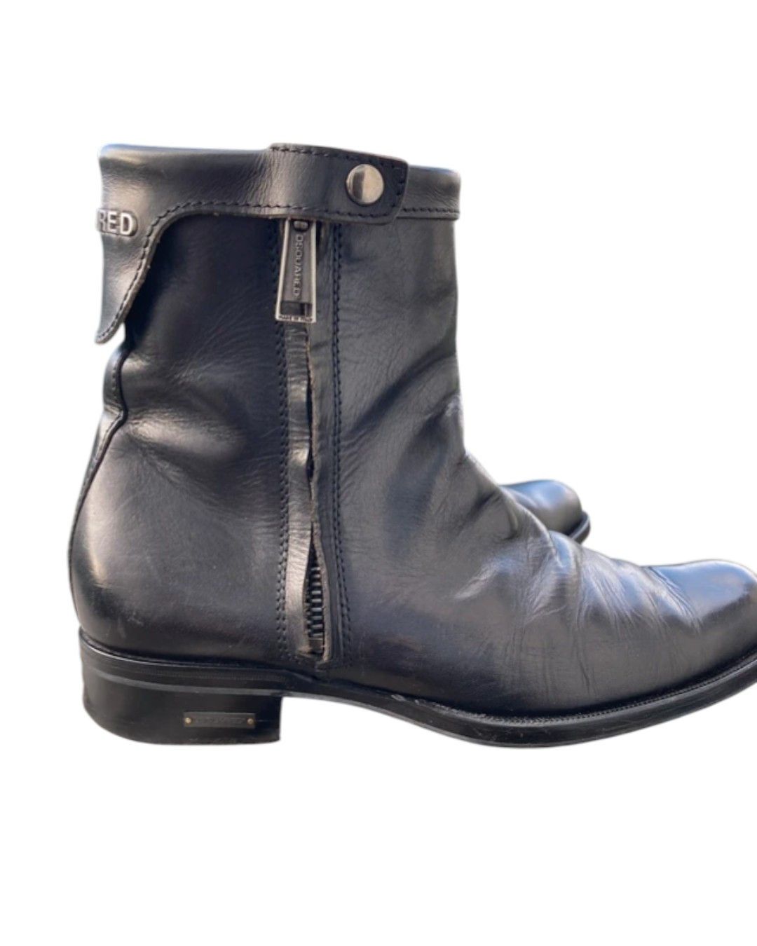 Dsquared2 DOUBLE CLOSURE LEATHER BOOTS Size US 8.5 / EU 41-42 - 5 Thumbnail