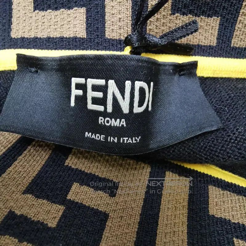 Fendi Fendi Black Wool Logo Embroidered Knit Sweater . Size US S / EU 44-46 / 1 - 4 Thumbnail