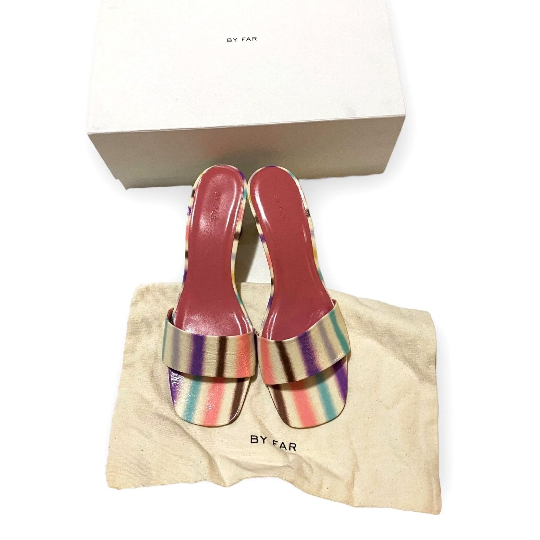 By Far NWT By Far Freddy Spray Print Slide sandals, Size 40EU Size US 10 / IT 40 - 2 Thumbnail