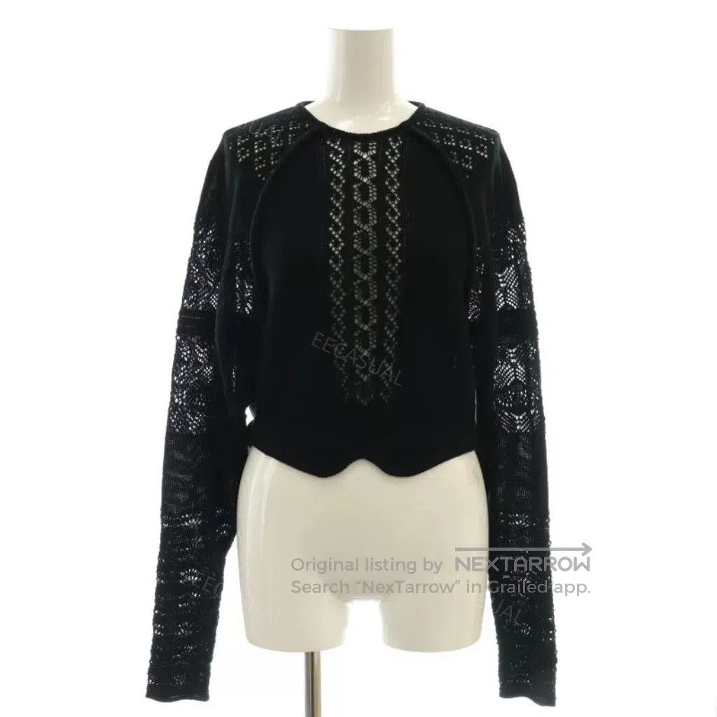 Other Mame Kurogouchi Black Knit Top. Size S / US 4 / IT 40 - 1 Thumbnail