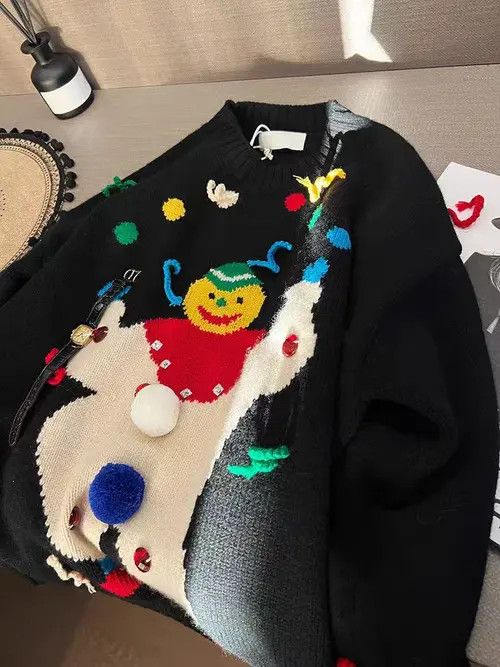 VIBE Street Vintage Christmas Style Knit Hooded Sweater Size US M / EU 48-50 / 2 - 2 Thumbnail