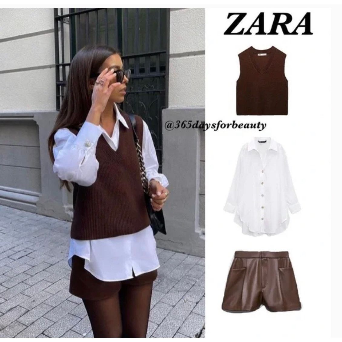 Zara Zara blogger favorite faux Leather shorts Size 42" / US 20 - 5 Thumbnail