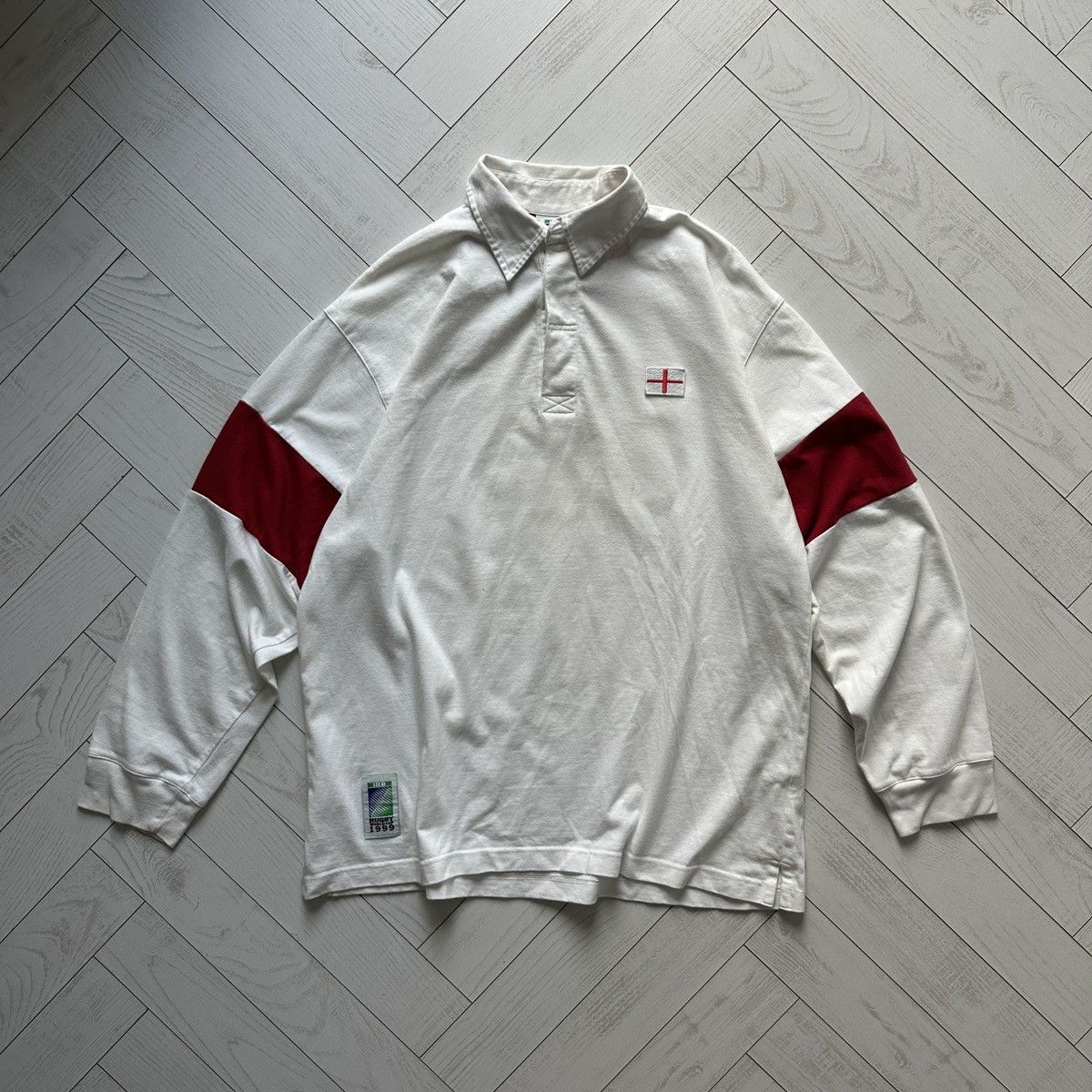 Canterbury of New Zealand Vintage 90s England Rugby jersey IRB world cup 1999 rare UK Size US L / EU 52-54 / 3 - 1 Thumbnail