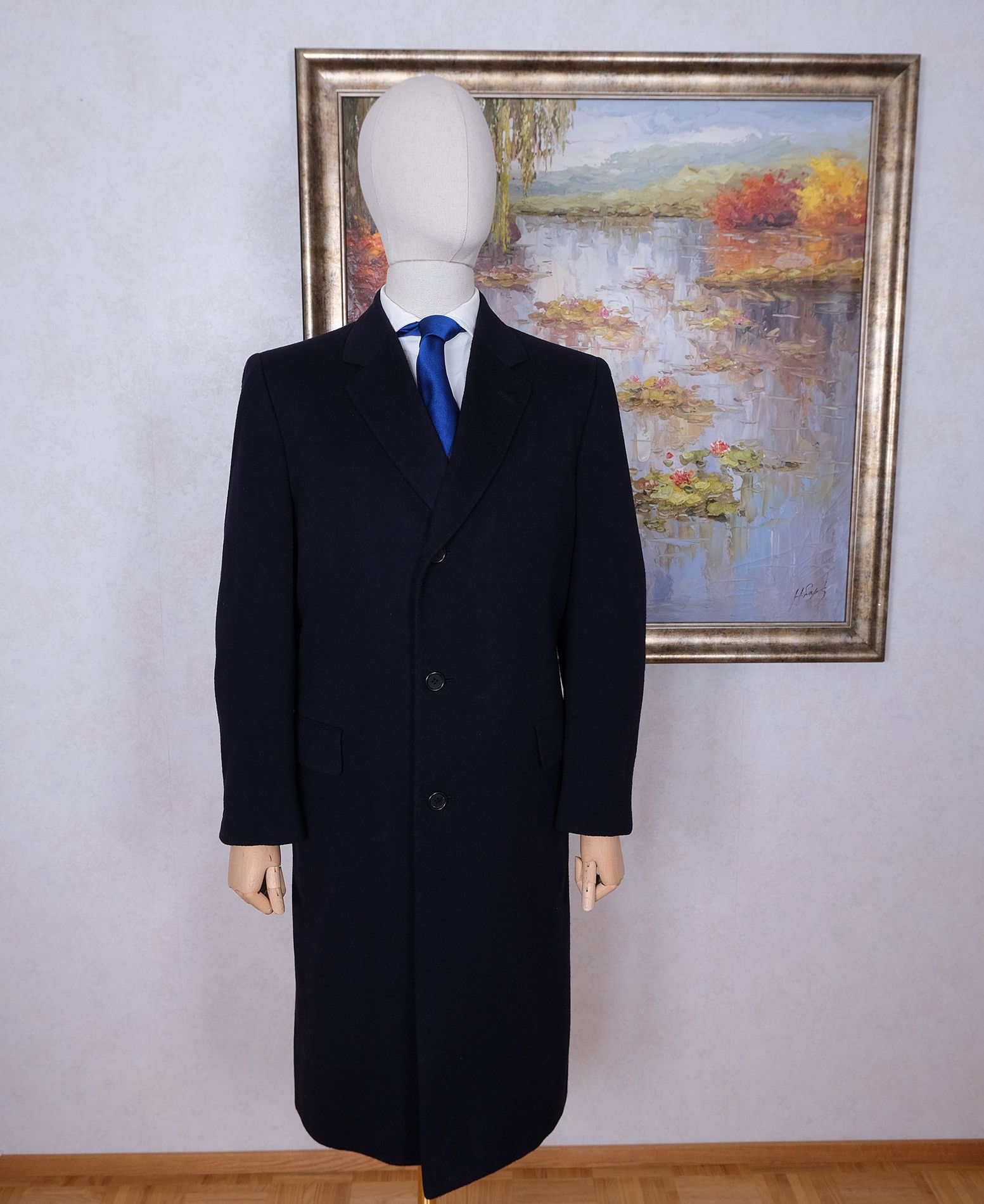 Chester Barrie Chester Barrie, blue cashmere coat, size 42UK Size US L / EU 52-54 / 3 - 1 Thumbnail