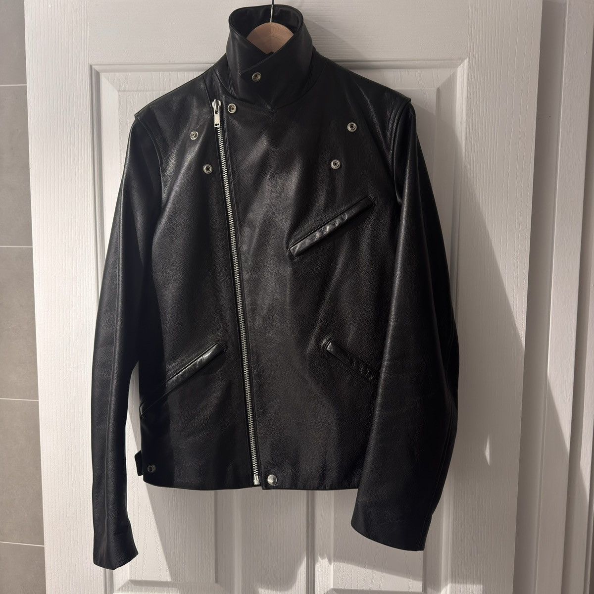 Theory New York brand Theory Shell Dyed Cow Leather Motor Jacket Size US M / EU 48-50 / 2 - 1 Thumbnail