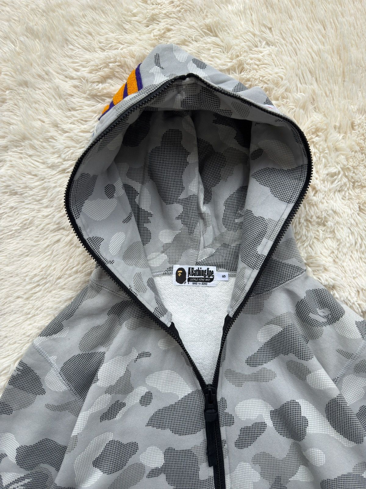 Bape A BATHING APE DOT CAMO SHARK WIDE FULL ZIP HOODIE 17AW Size US S / EU 44-46 / 1 - 8 Thumbnail