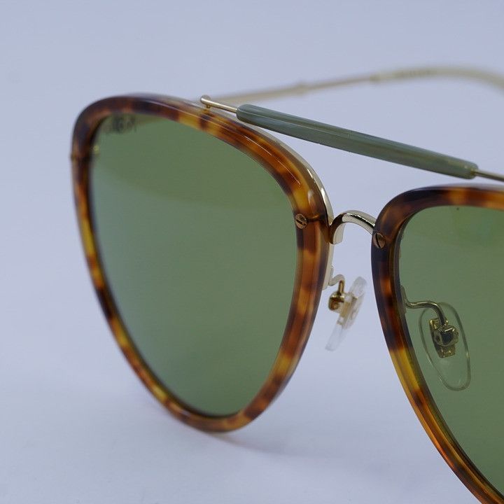 Gucci Gucci GG0672S 003 Sunglasses Havana/Gold Aviator Frame Size ONE SIZE - 10 Thumbnail