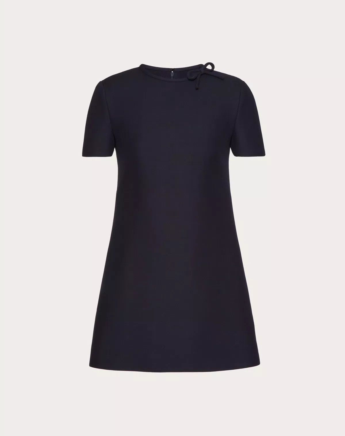 Valentino o1s1wg110625 Crepe Couture Short Dress in Navy Blue Size XS / US 0-2 / IT 36-38 - 1 Thumbnail