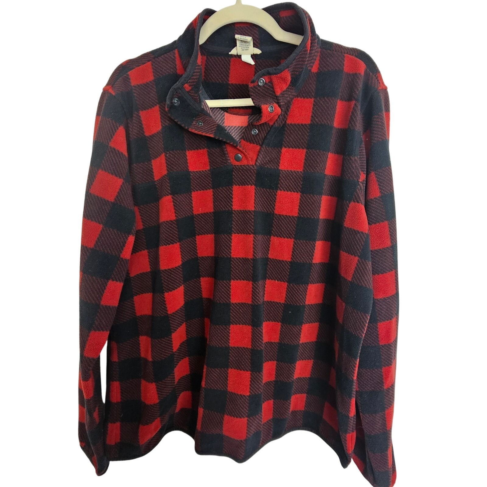 Duluth Trading Company Duluth Trading Co Men Buffalo Plaid Lumberjack Fleece Henley Size US XL / EU 56 / 4 - 1 Thumbnail