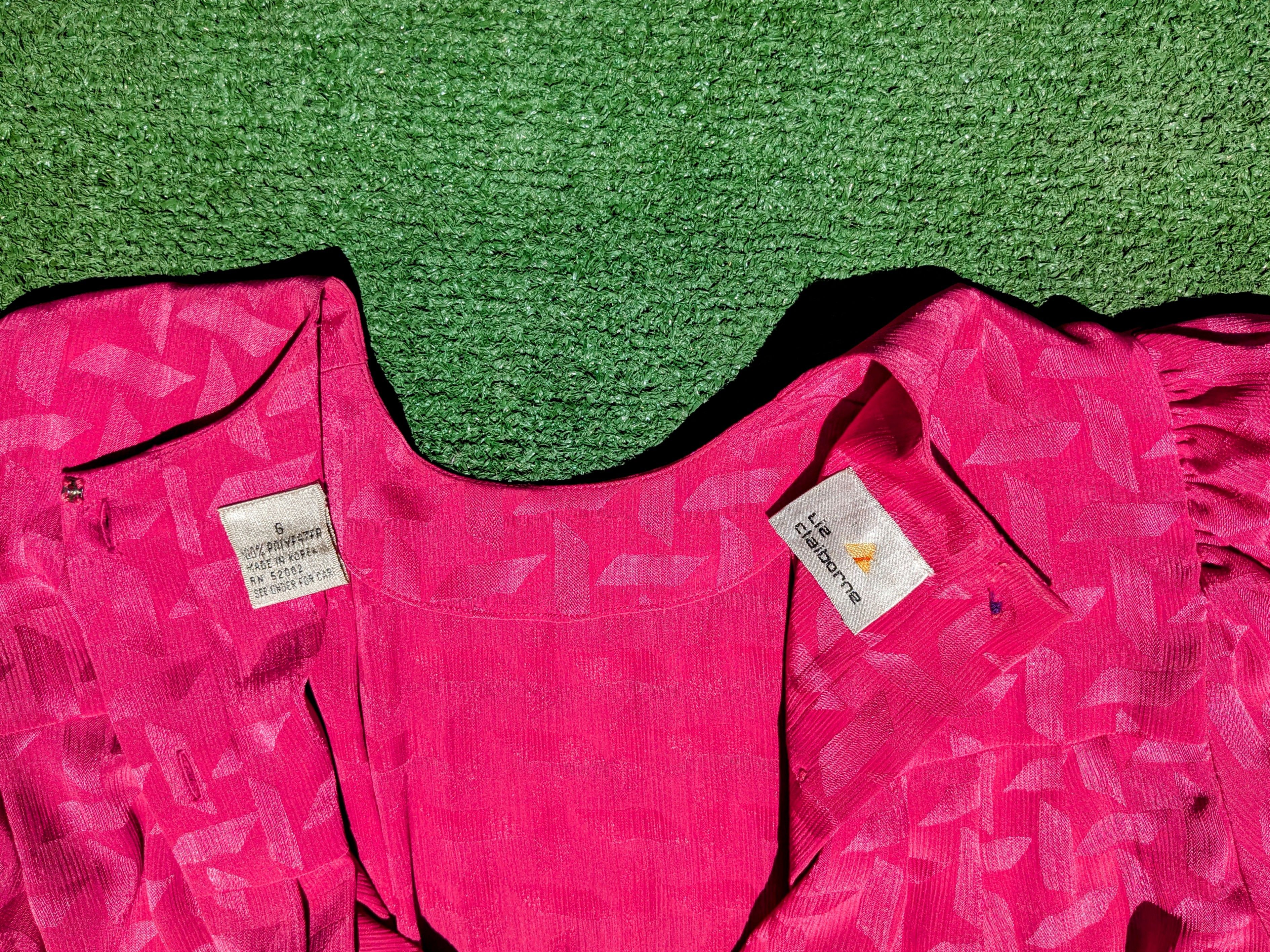 Liz Claiborne Liz Claiborne Shiny Pink Iridescent Jacquard Star Midi Dress Size M / US 6-8 / IT 42-44 - 5 Thumbnail