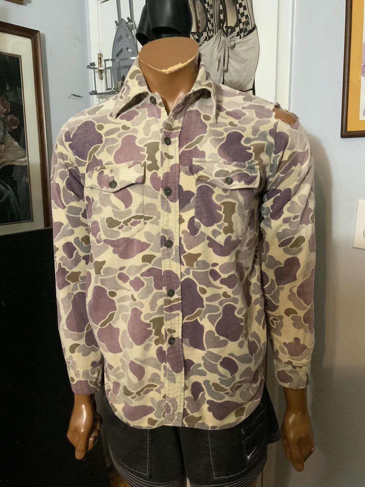 Redhead × Vintage Vintage RedHead Camo Frogskin Flannel Button Shirt Size US S / EU 44-46 / 1 - 9 Thumbnail