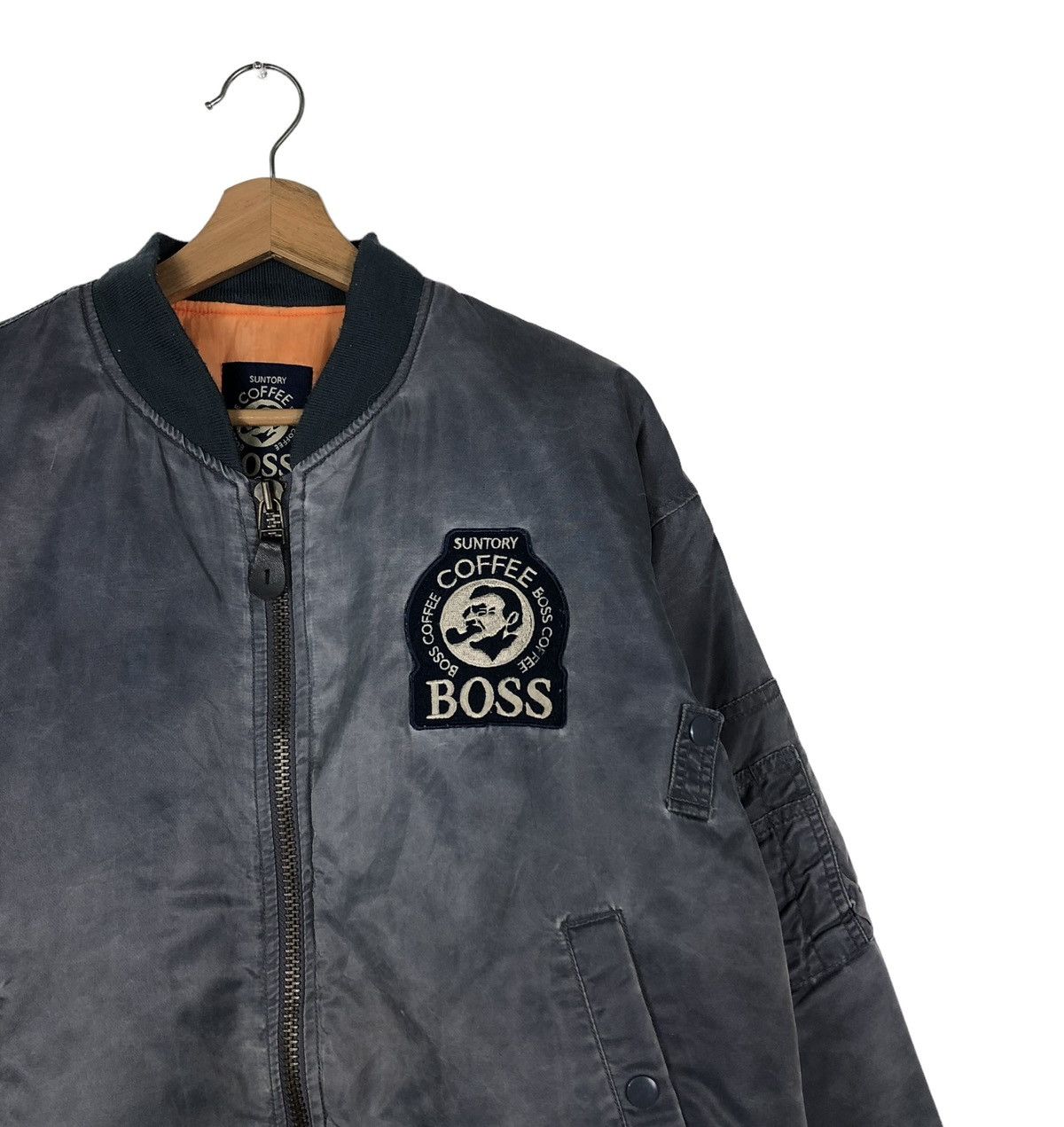 Japanese Brand 🔥RIOT RIOT VINTAGE BOMBER JACKET FLY SUNTORY COFFEE BOSS Size US L / EU 52-54 / 3 - 4 Thumbnail