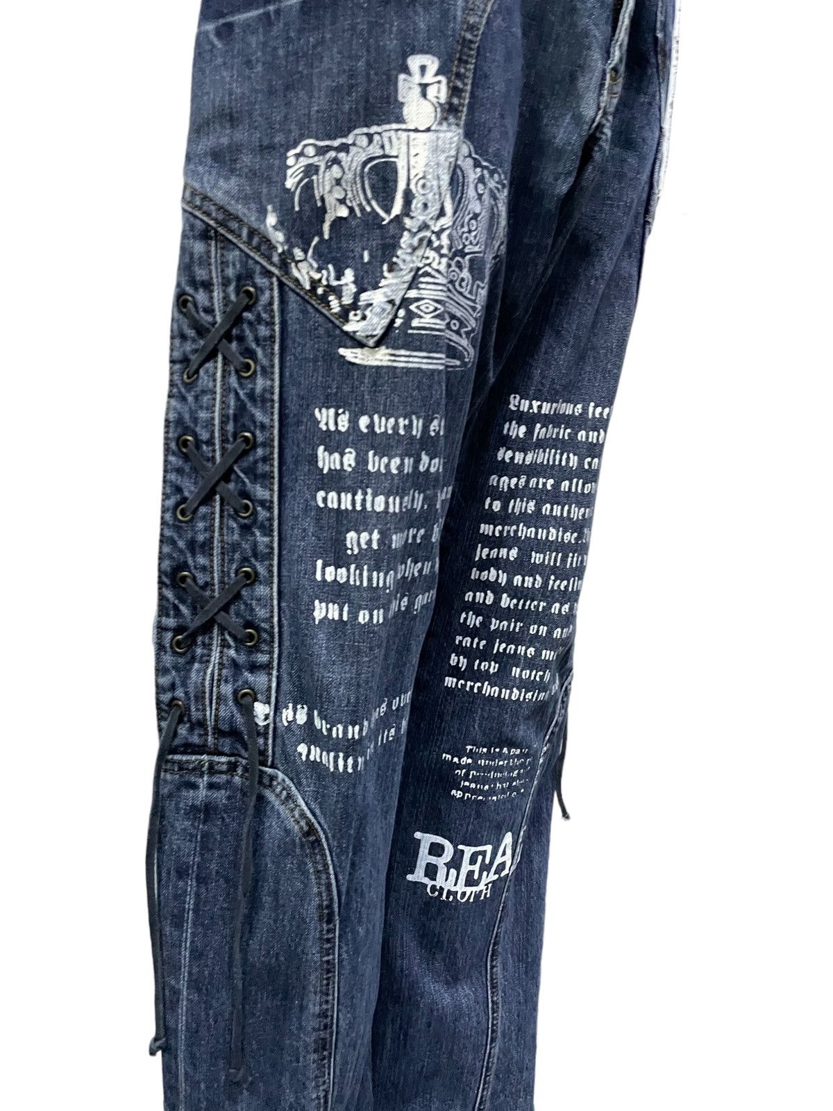 If Six Was Nine × In The Attic × Le Grande Bleu (L.G.B.) Paneled Asymmetrical Poems Flared Jeans Size US 34 / EU 50 - 5 Thumbnail