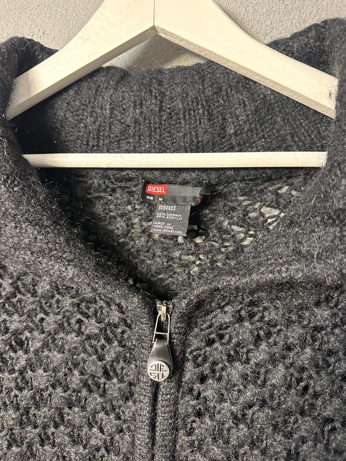Diesel Diesel Y2K Mohair Blend Cropped Zip Knit Sweater Women Black Size M / US 6-8 / IT 42-44 - 4 Thumbnail