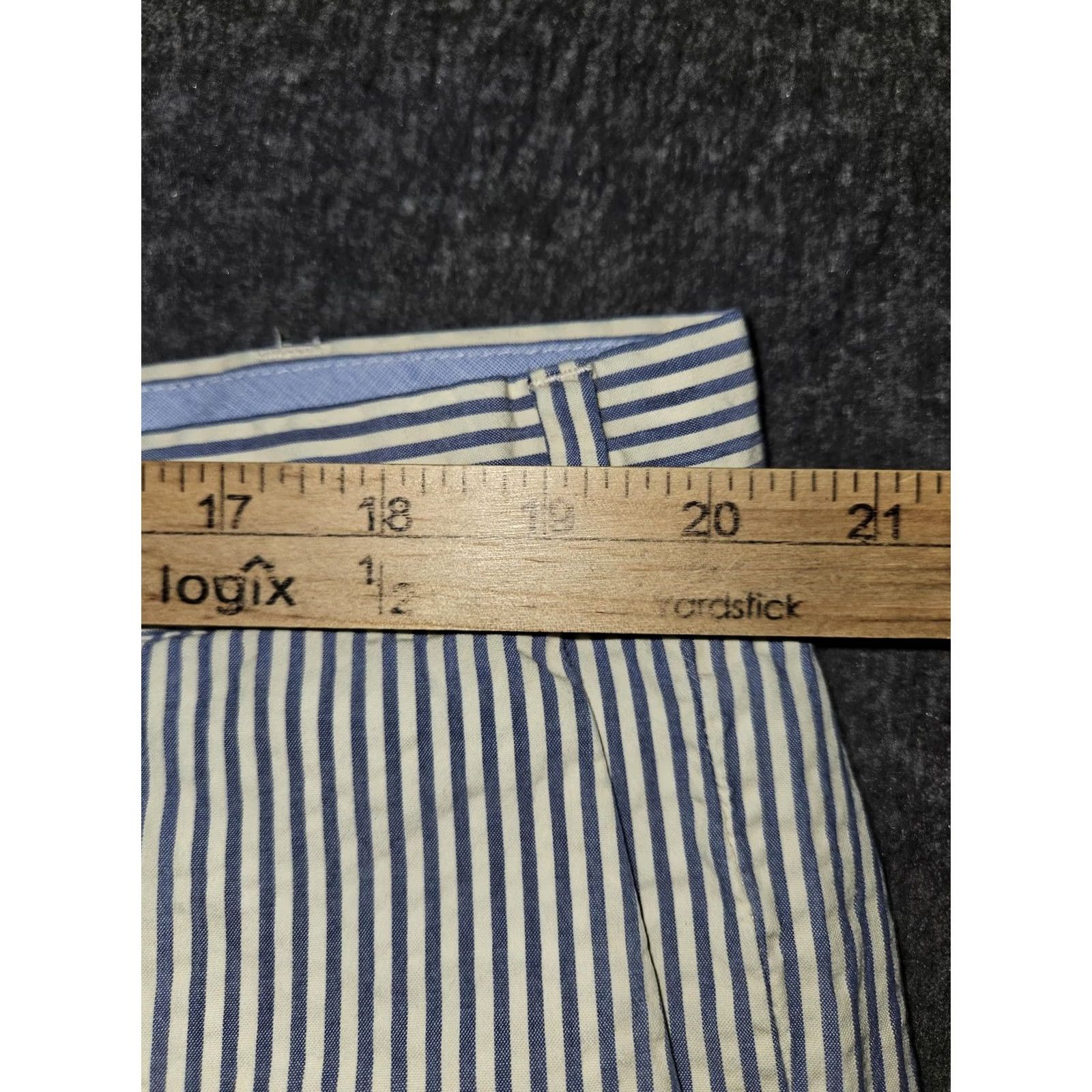 Polo Ralph Lauren Polo Ralph Lauren Shorts Mens 40 Blue Stripe Cotton Chino Classic Fit Casual Size US L / EU 52-54 / 3 - 3 Thumbnail