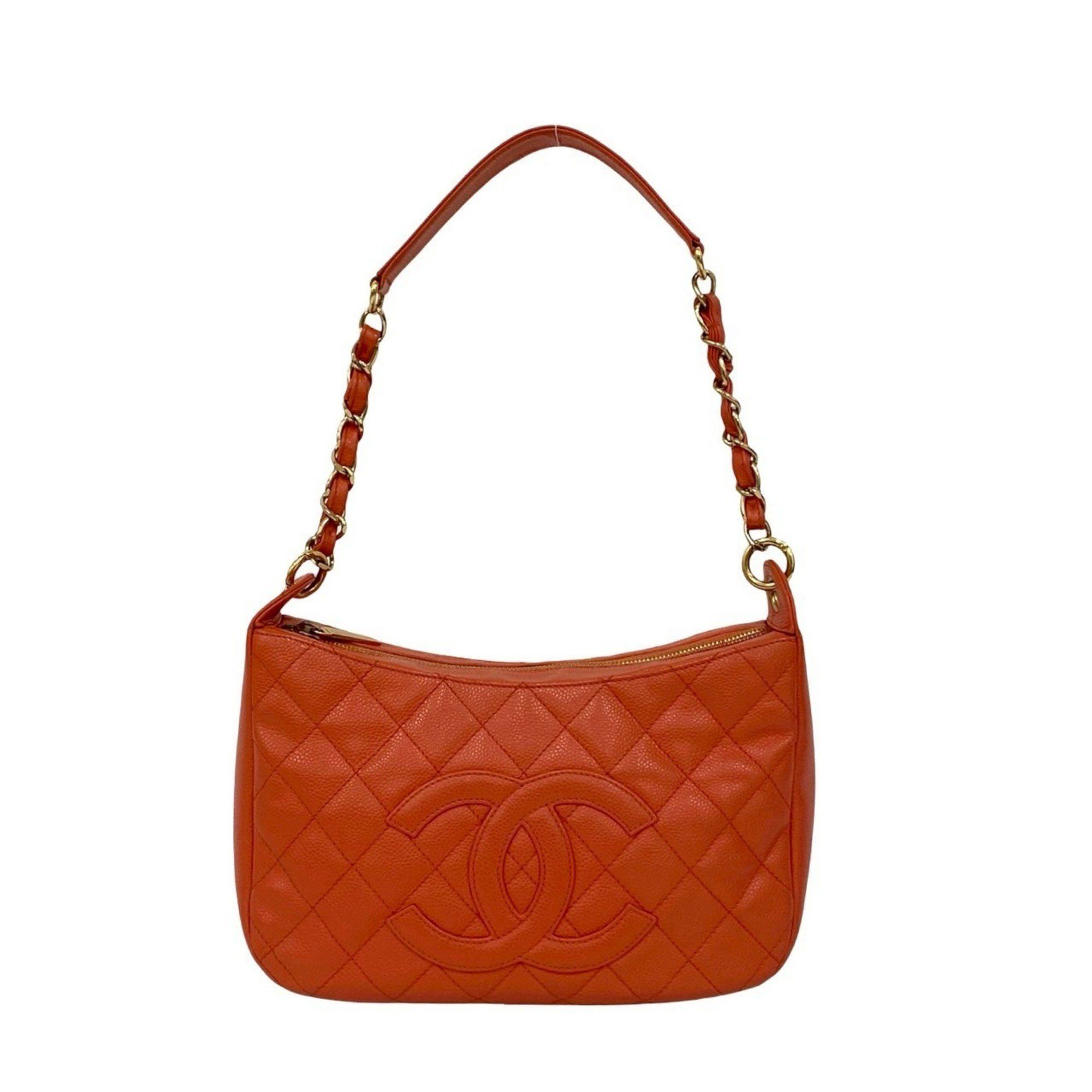 Chanel CHANEL Matelasse Coco Mark Caviar Skin Semi-One Shoulder Bag/Handbag, Pink, 21321 Size ONE SIZE - 1 Thumbnail