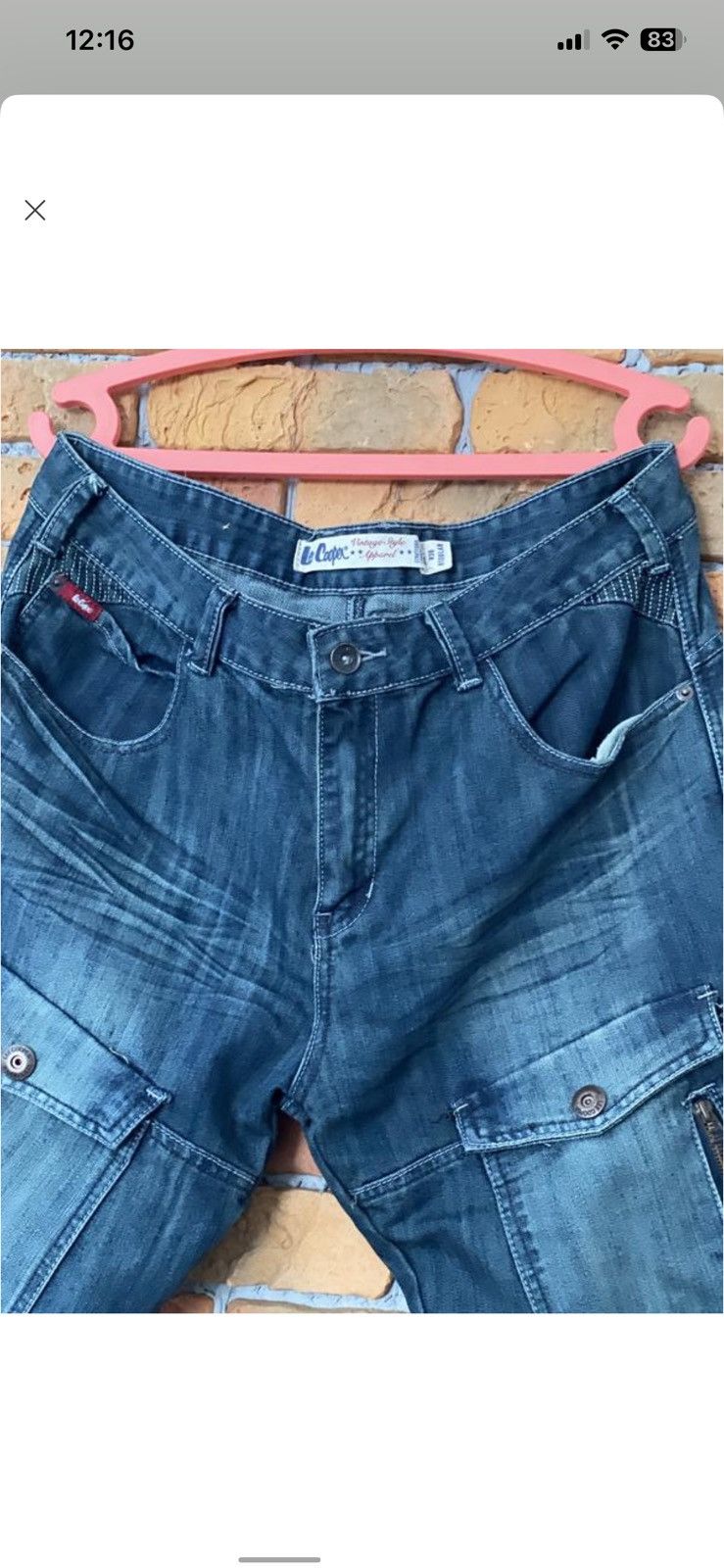 Lee Vintage Lee Cooper Cargo Denim Jeans Size US 36 / EU 52 - 3 Thumbnail