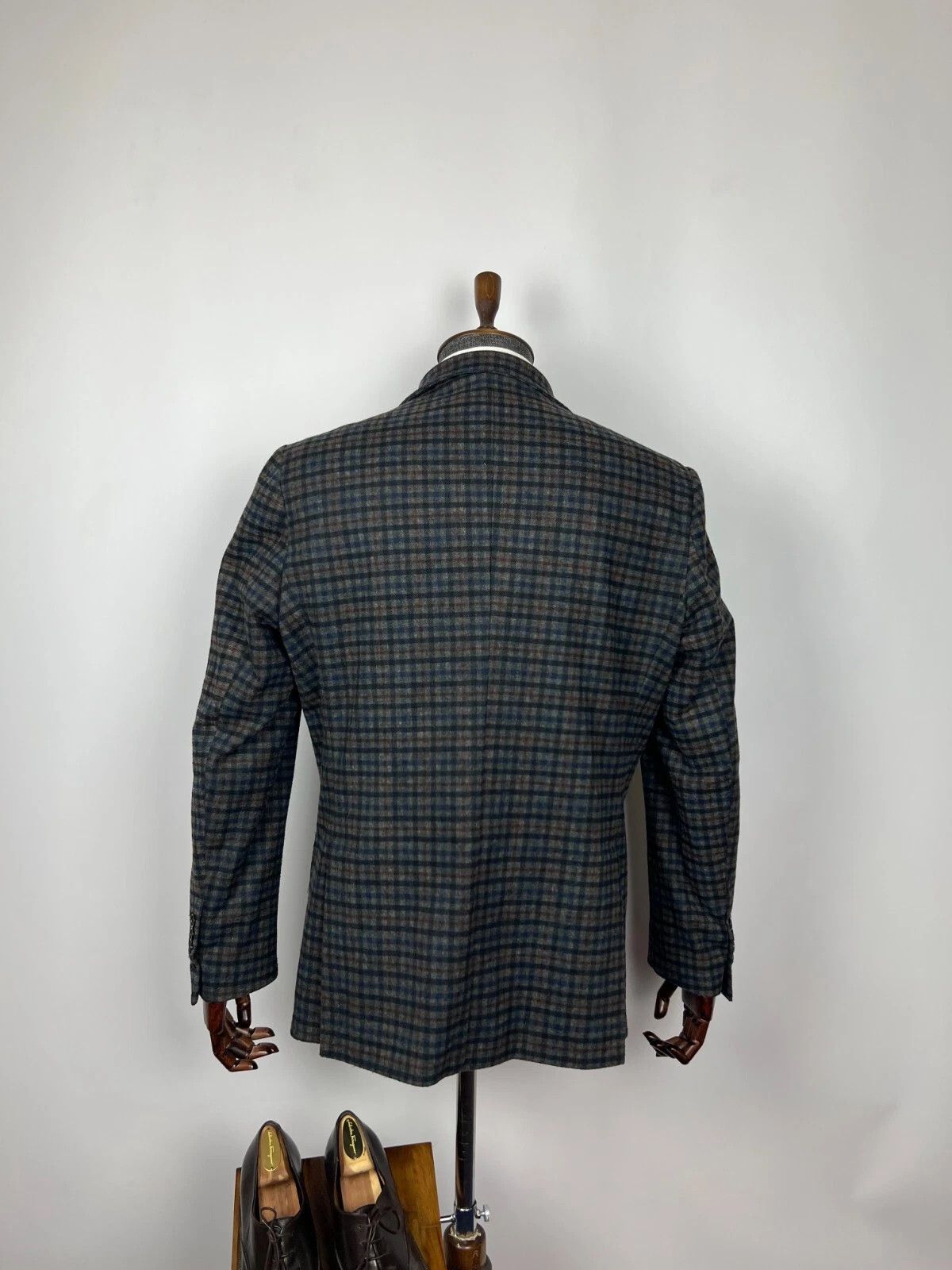 Other Linea Sartoriale Milano Plaid Multicolor Half Lined Blazer Size 46R - 9 Thumbnail