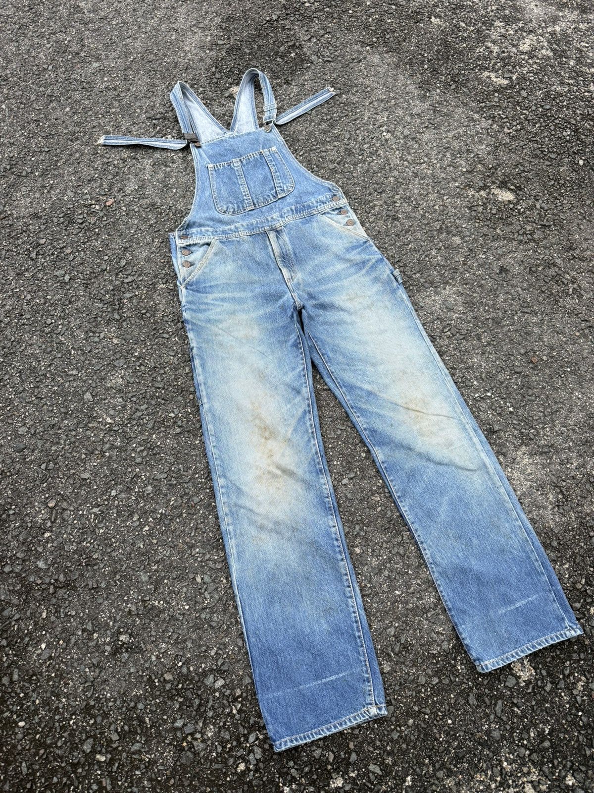 Johnbull VINTAGE 90' JOHN BULL OVERALL RUSTY DENIM JEAN PANTS Size US 34 / EU 50 - 2 Thumbnail