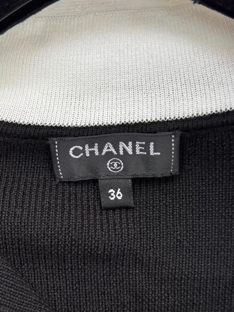Chanel Chanel White lapel doll collar stitched wool long-sleeved Size XS / US 0-2 / IT 36-38 - 5 Thumbnail