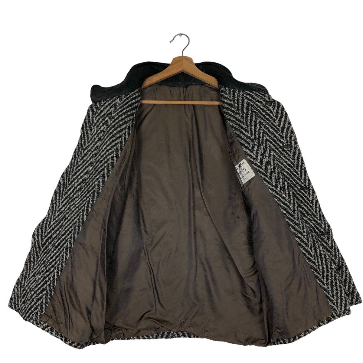 Japanese Brand 🔥Vtg Herringbone Wool Bomber Jacket Viasun Issey Miyake Size US M / EU 48-50 / 2 - 11 Thumbnail