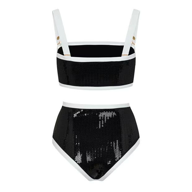 Balmain o1g2r1mq0924 Size: S / U Brief Bkni in Black & White Size ONE SIZE - 2 Thumbnail