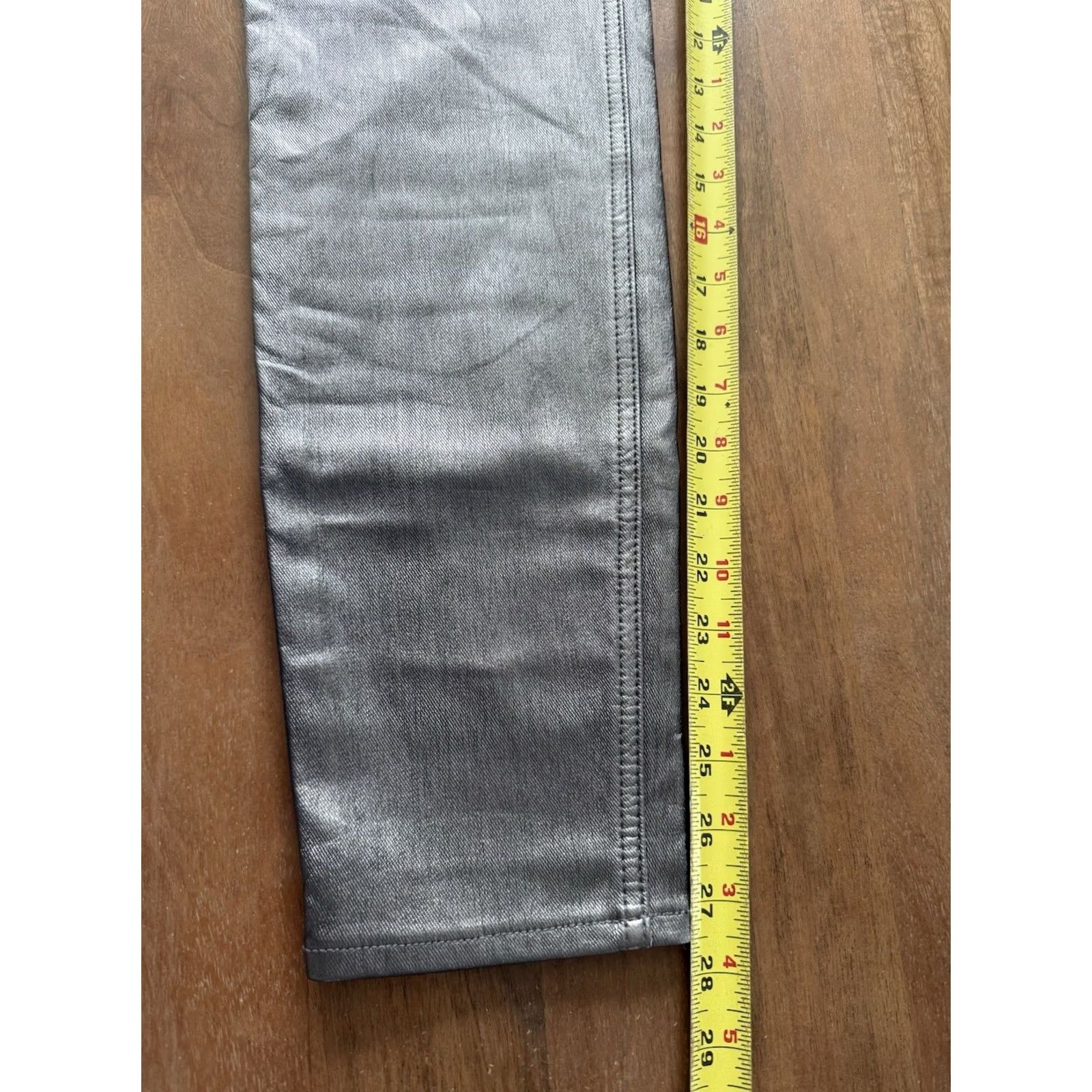 Free People Free People Phoenix Coated Ankle Silver Skinny Jeans Womens 30 Slim 5-Pocket City Festival Logo Womens Size 30" / US 8 / IT 44 - 7 Thumbnail