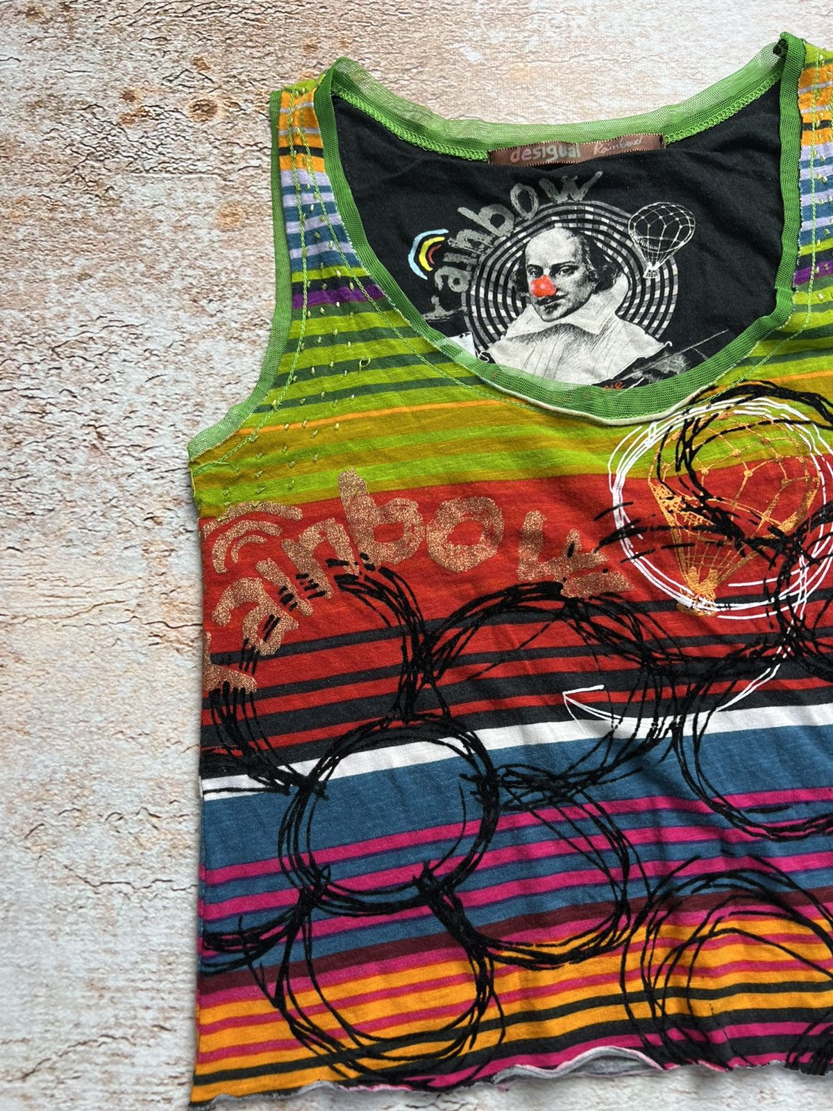 Desigual × Vintage Desigual vintage cropped tank top Size S / US 4 / IT 40 - 3 Thumbnail