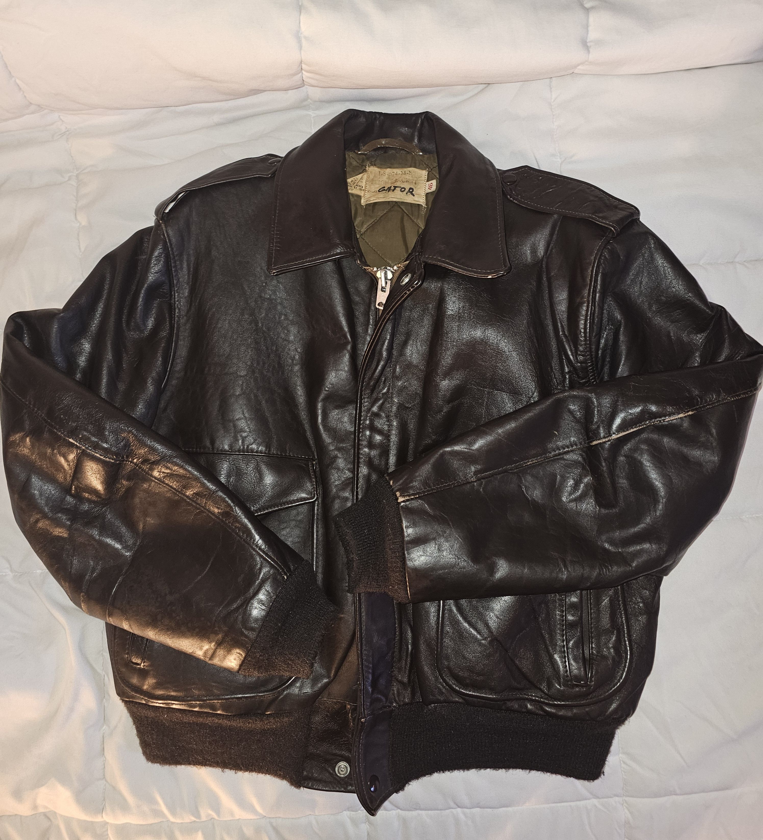 Schott Schott NYC I.S-674.M.S Leather Type A2 184 SM Flight Jacket