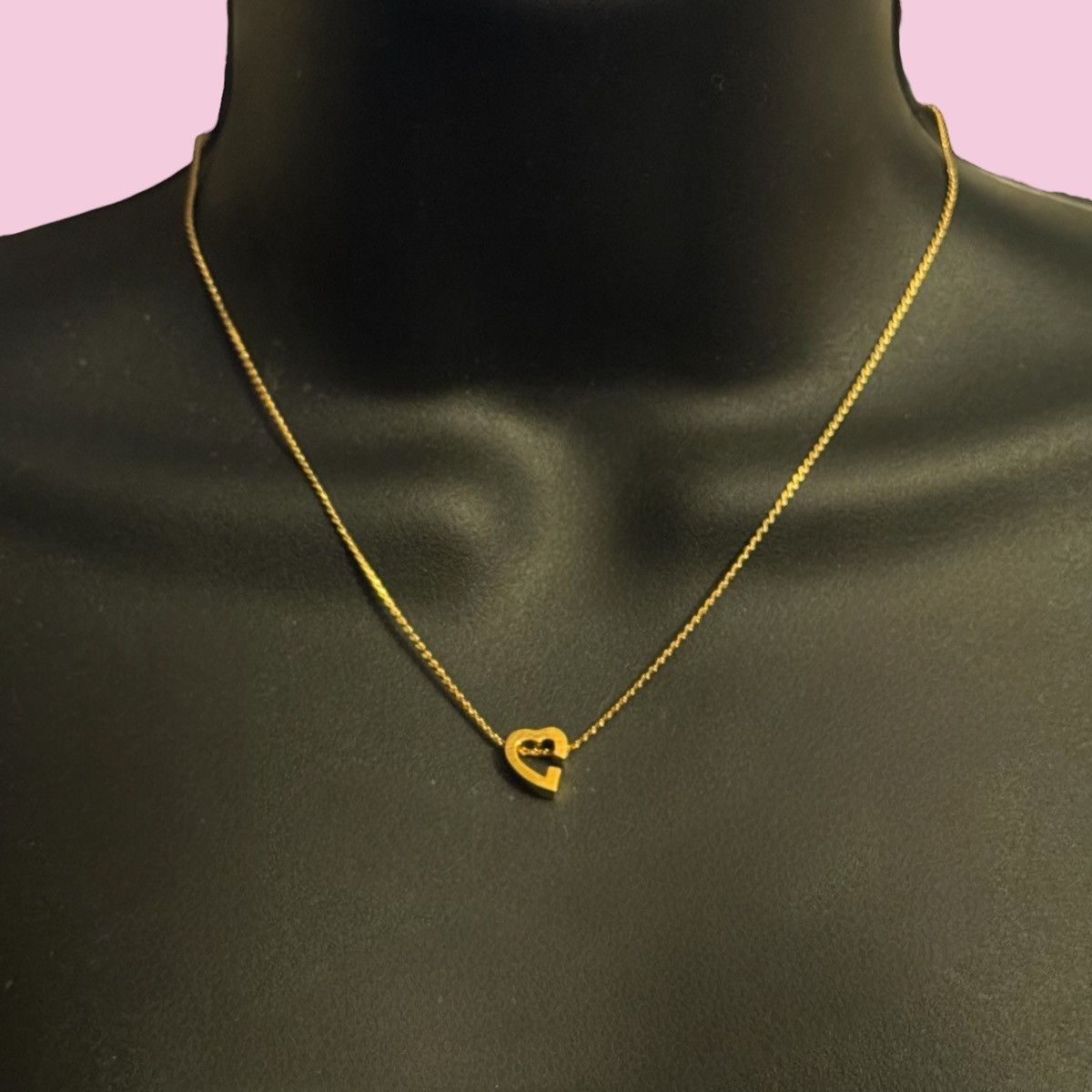Vintage Vintage gold tone open heart pendant necklace Size ONE SIZE - 1 Thumbnail