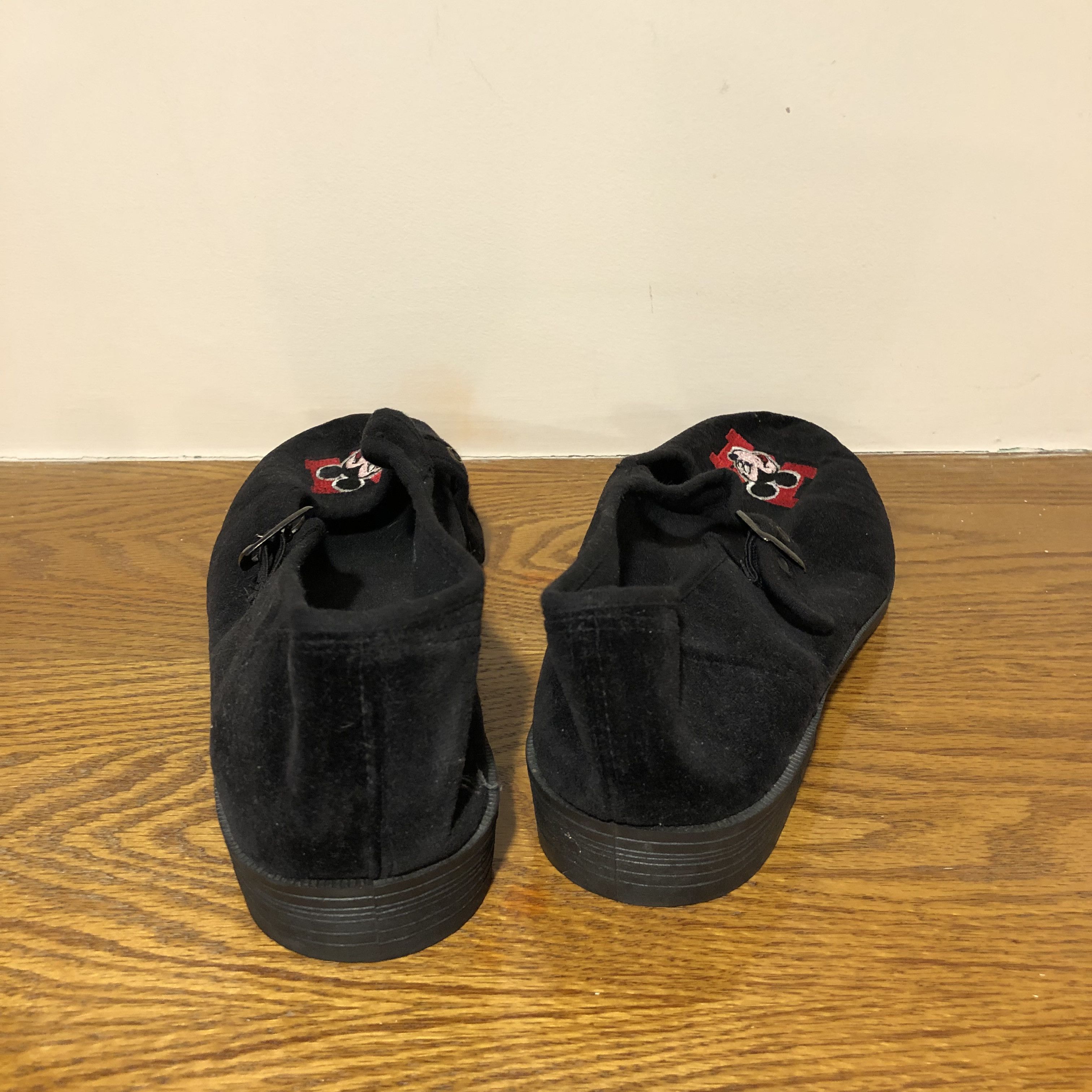 Disney 90s Vintage Black Velvet Mickey Mouse Shoes Slippers Size US 9 / IT 39 - 4 Thumbnail