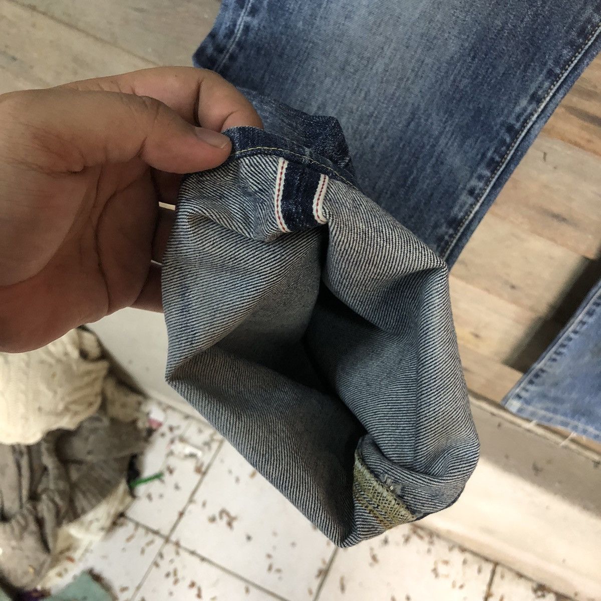 Japanese Brand Uniqlo selvedge Jeans Blue Denim Pants #7312 Size US 30 / EU 46 - 11 Thumbnail