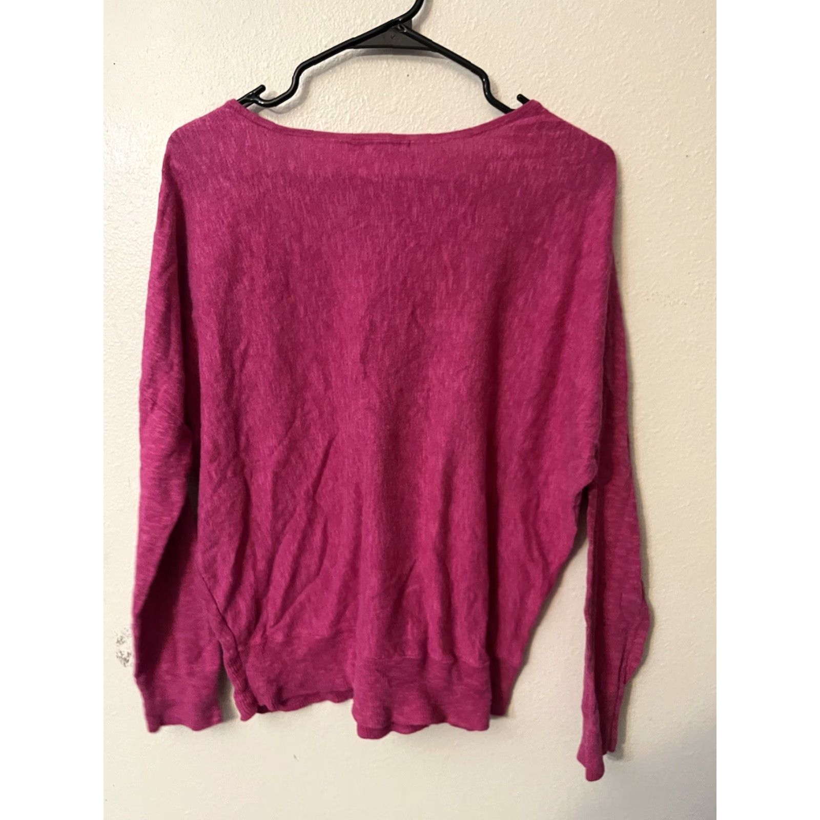 Gap VINTAGE Gap Sweater Women Solid Round Neck Long Sleeve Size L Pink Basic Oversized Clothing Size L / US 10 / IT 46 - 2 Thumbnail