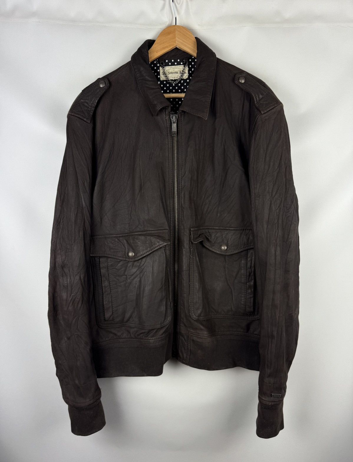 Levi's Levi’s Type A-2 Men’s Flight Leather Bomber Jacket Size XL Size US XL / EU 56 / 4 - 1 Thumbnail