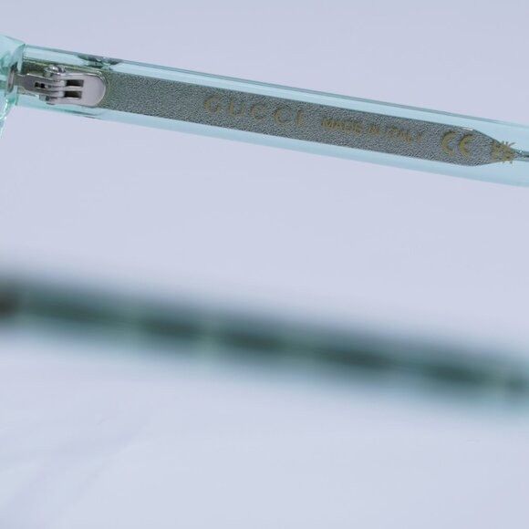 Gucci Gucci GG1687O 004 Eyeglasses Transparent Green 52mm Square Size ONE SIZE - 7 Thumbnail