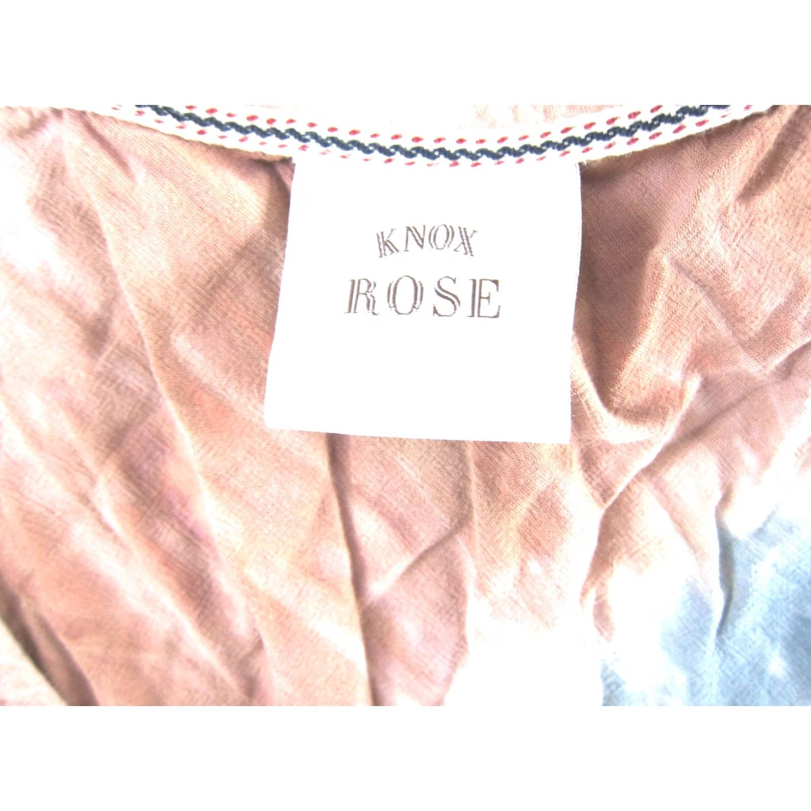 Vintage Knox Rose Rayon Blue Tie Dye V-Neck Short Sleeve Empire Waist Maxi Dress L Size 36" / US 14 / IT 50 - 4 Thumbnail
