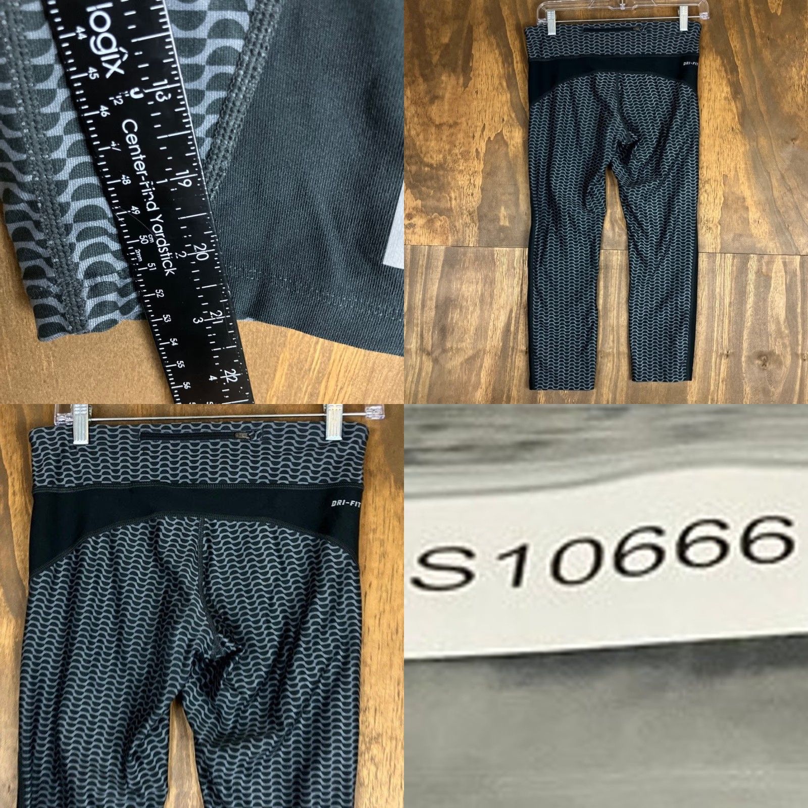 Nike Nike Womens Pants Black Pull On Racer Running Crop Leggings Athleisure Small Size 28" / US 6 / IT 42 - 8 Thumbnail