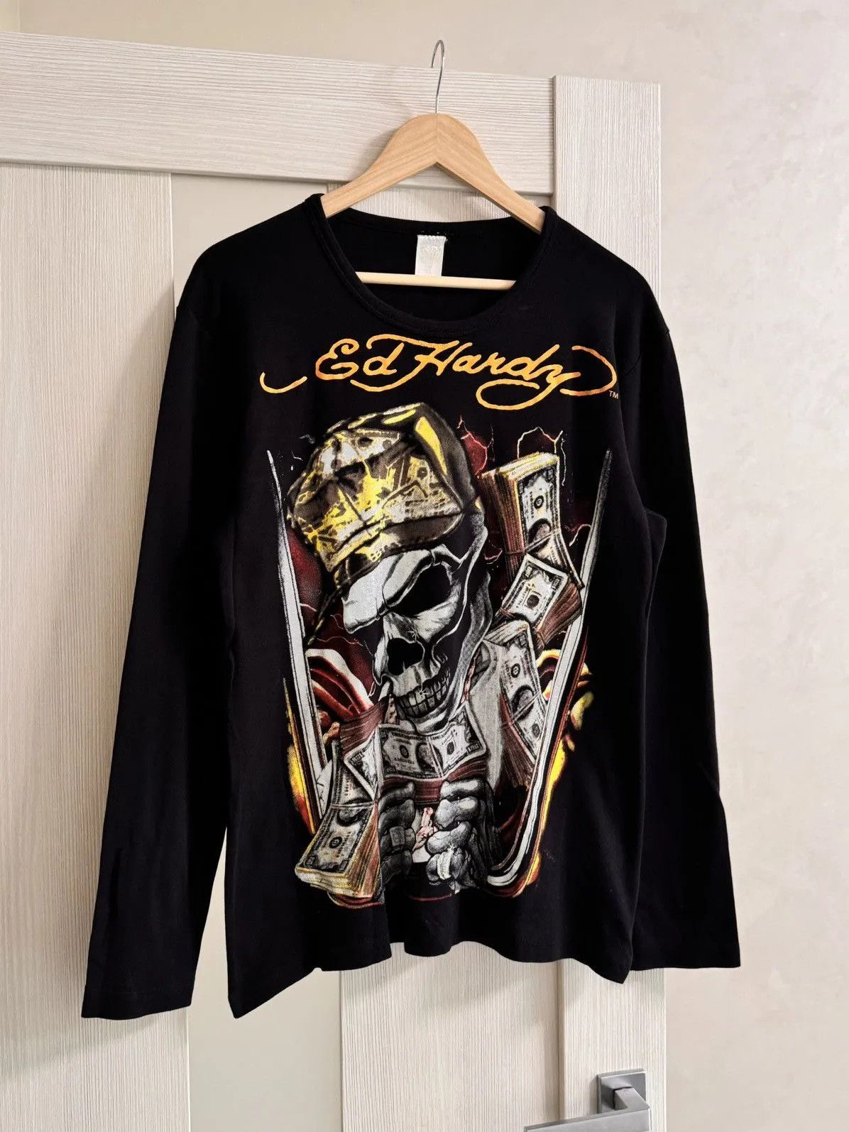 Christian Audigier Ed Hardy Christian Audigier Skull Panthera Black Long Sleeve Size US M / EU 48-50 / 2 - 4 Thumbnail