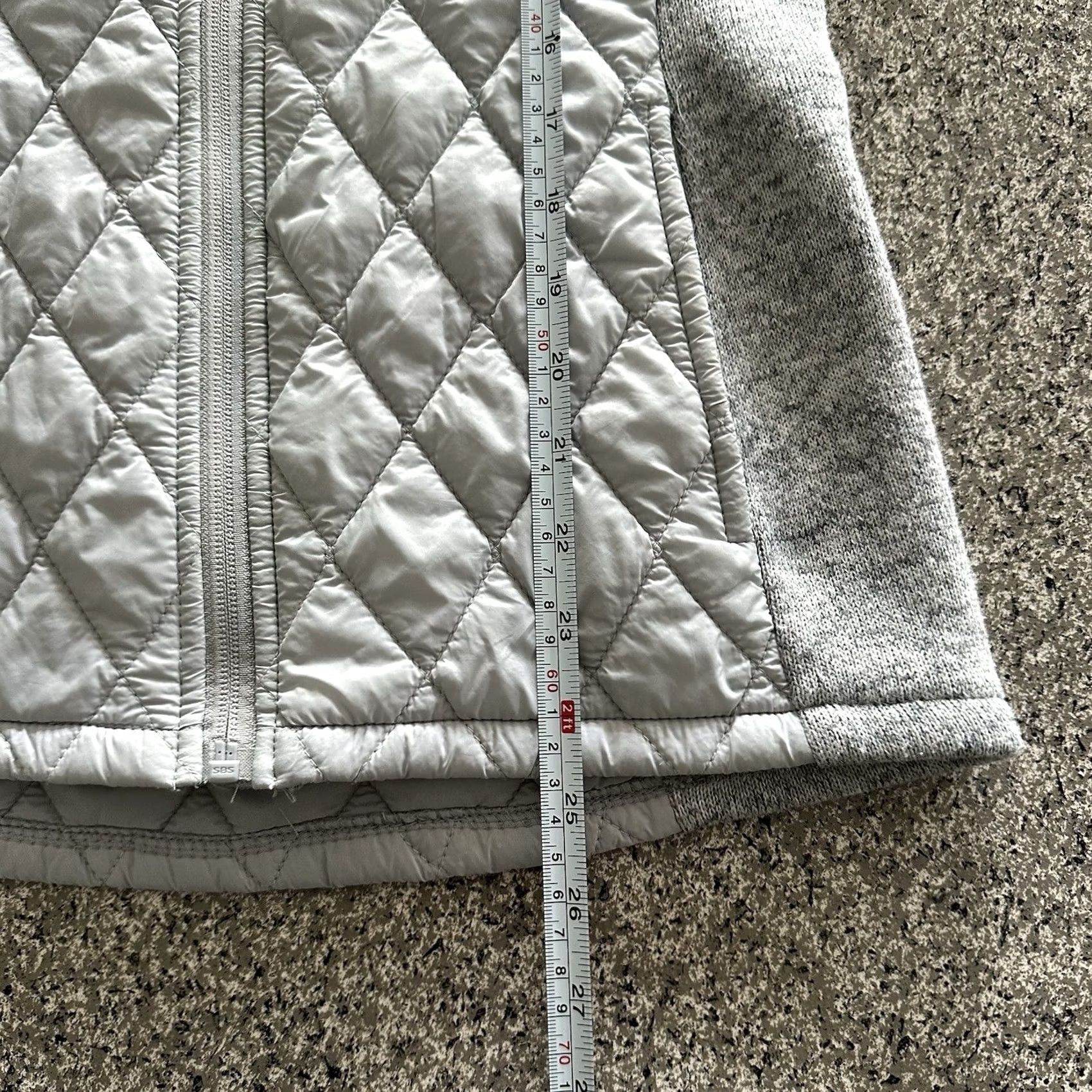 Vintage Mountain Warehouse Jacket Hoodie Women’s 6 Fleece Quilted Grey Full Zip Size M / US 6-8 / IT 42-44 - 7 Thumbnail