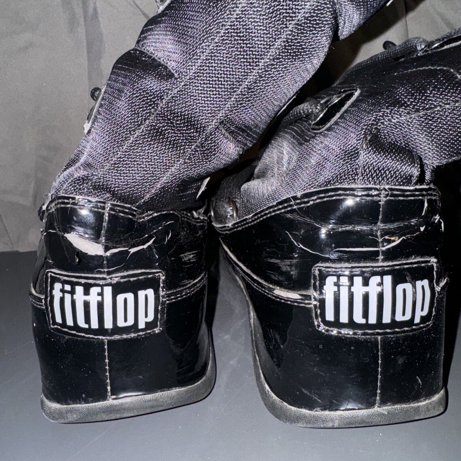 Other Fitflop Women’s 8 Black Leather Pilar Platform Chunky Boots Size US 8 / IT 38 - 7 Thumbnail