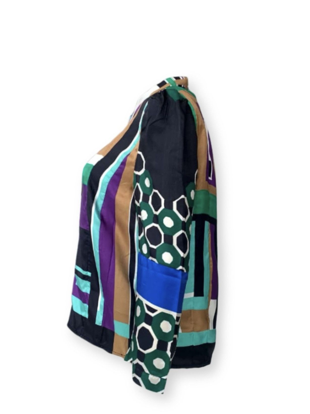 Marni Marni Silk Blouse 2012 Summer Edition Abstract Geometric m Size XS / US 0-2 / IT 36-38 - 6 Thumbnail