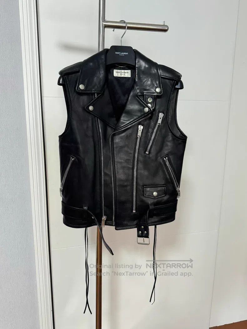Saint Laurent Paris Saint Laurent Paris Motorcycle Leather Jacket Vest Size XS / US 0-2 / IT 36-38 - 1 Thumbnail