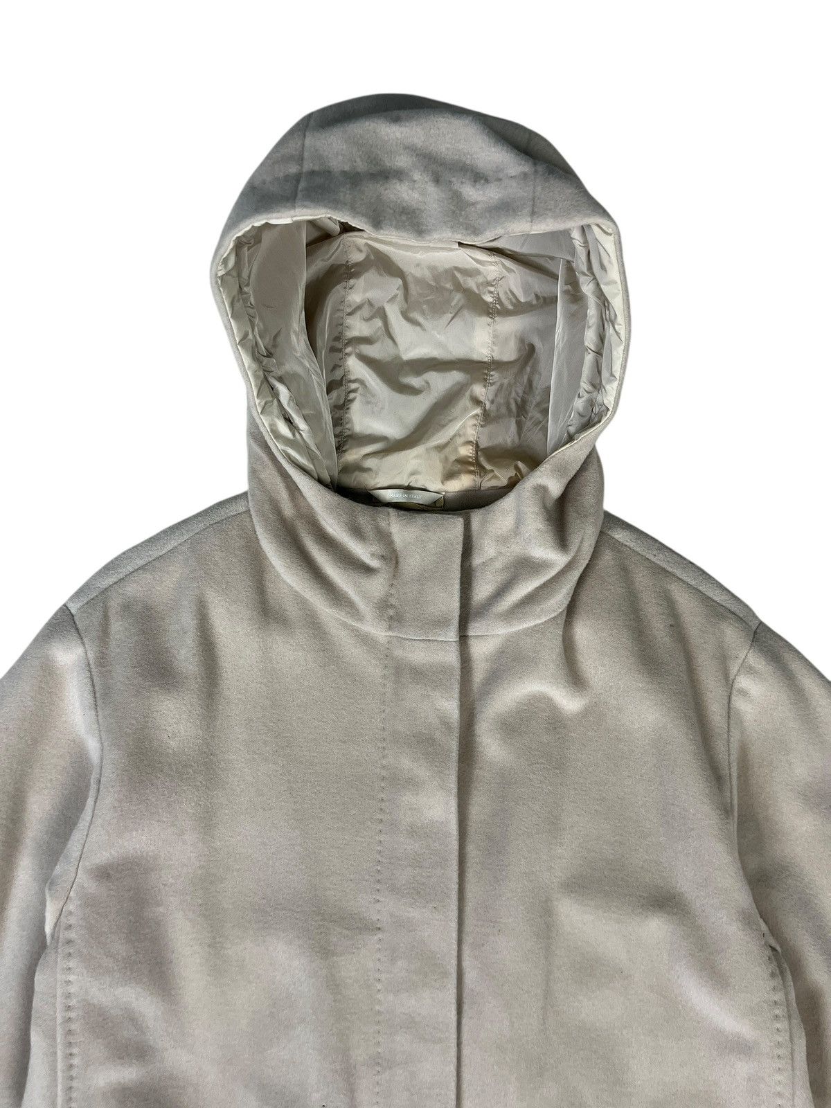 Max Mara S’ Max Mara Made in Italy Wool Zip Up Long Coat with Hood Size M / US 6-8 / IT 42-44 - 4 Thumbnail