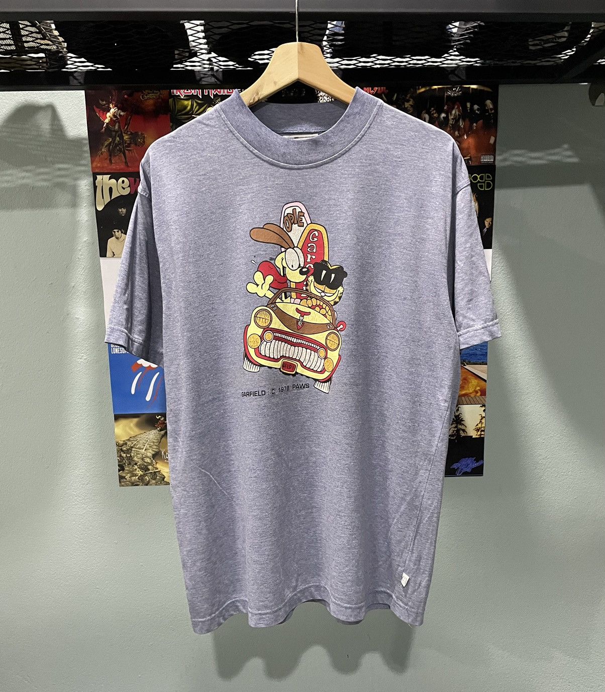 image of VTG 78S Garfield in Faded Blue, Men's (Size Large)