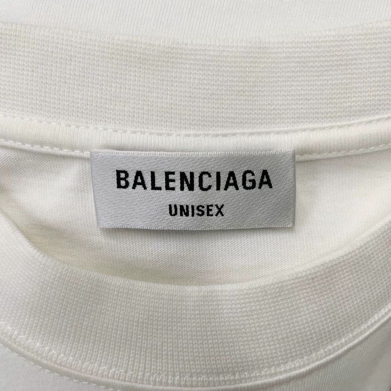 Balenciaga Balenciaga White Letter Logo Short Sleeve T-Shirt Size US XS / EU 42 / 0 - 5 Thumbnail