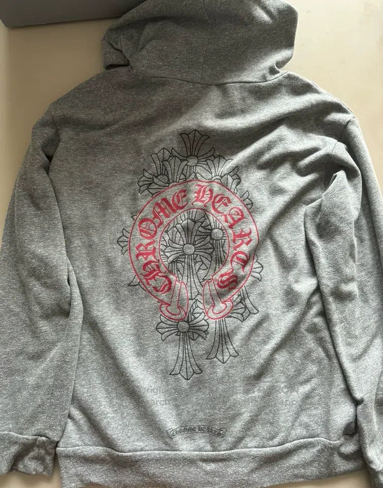 Chrome Hearts CHROME HEARTS Size L Grey red horseshoe phantom cross silve Size US L / EU 52-54 / 3 - 5 Thumbnail