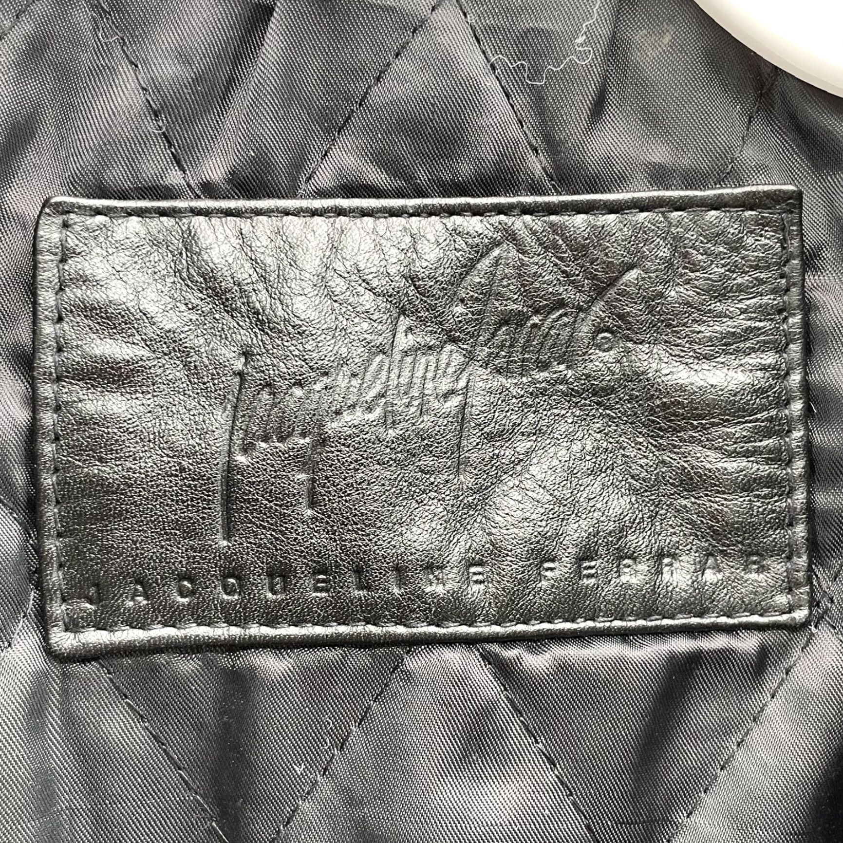 Vintage Jacqueline Ferrar 100% Leather Jacket Women L High Neck Insulated Avant-Garde Jacket Women L Black Quilted Zip Mid-Length Vintage Size L / US 10 / IT 46 - 3 Thumbnail