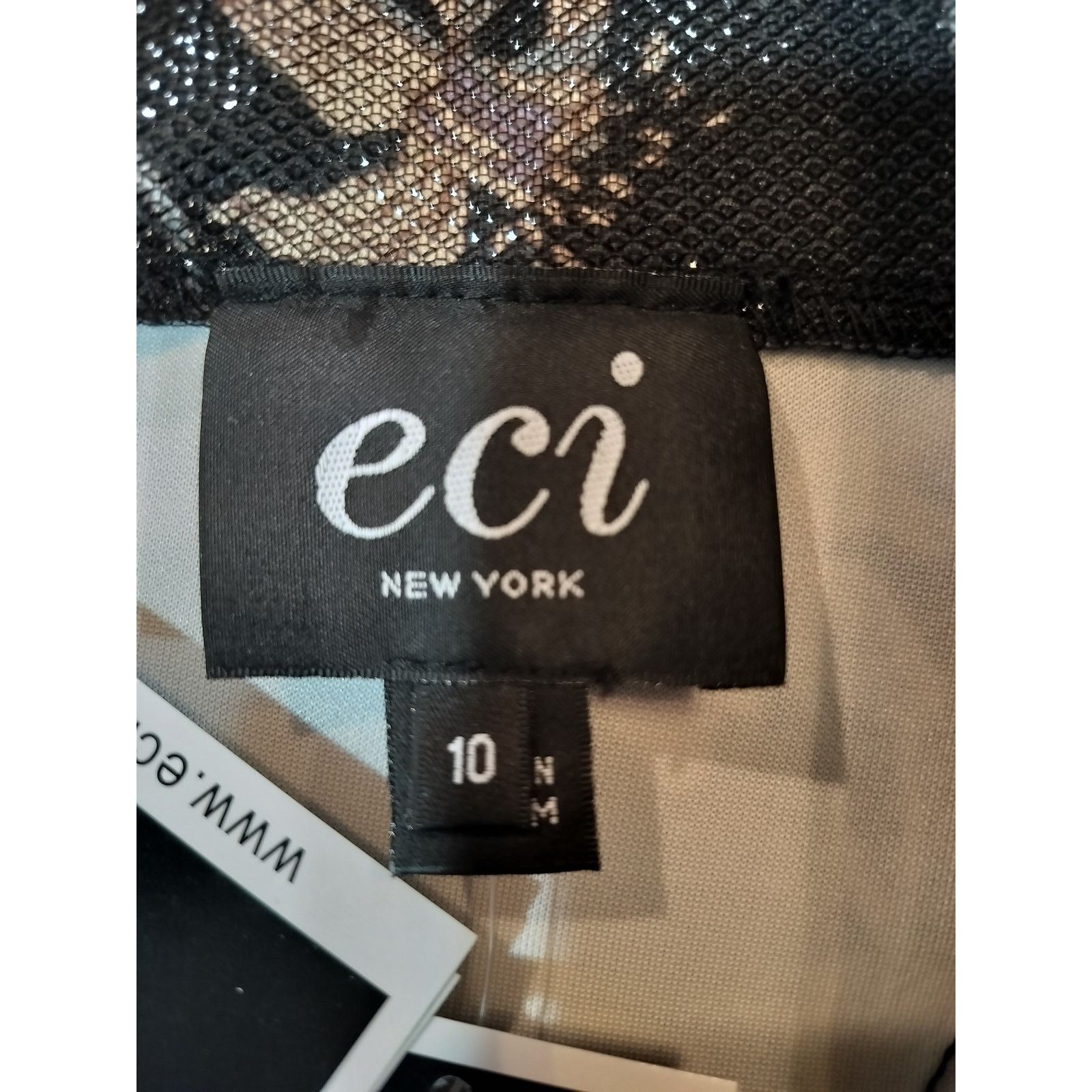 Other Eci New York Floral Mesh Pencil Skirt Black Beige Size 10 Size 32" / US 10 / IT 46 - 9 Thumbnail