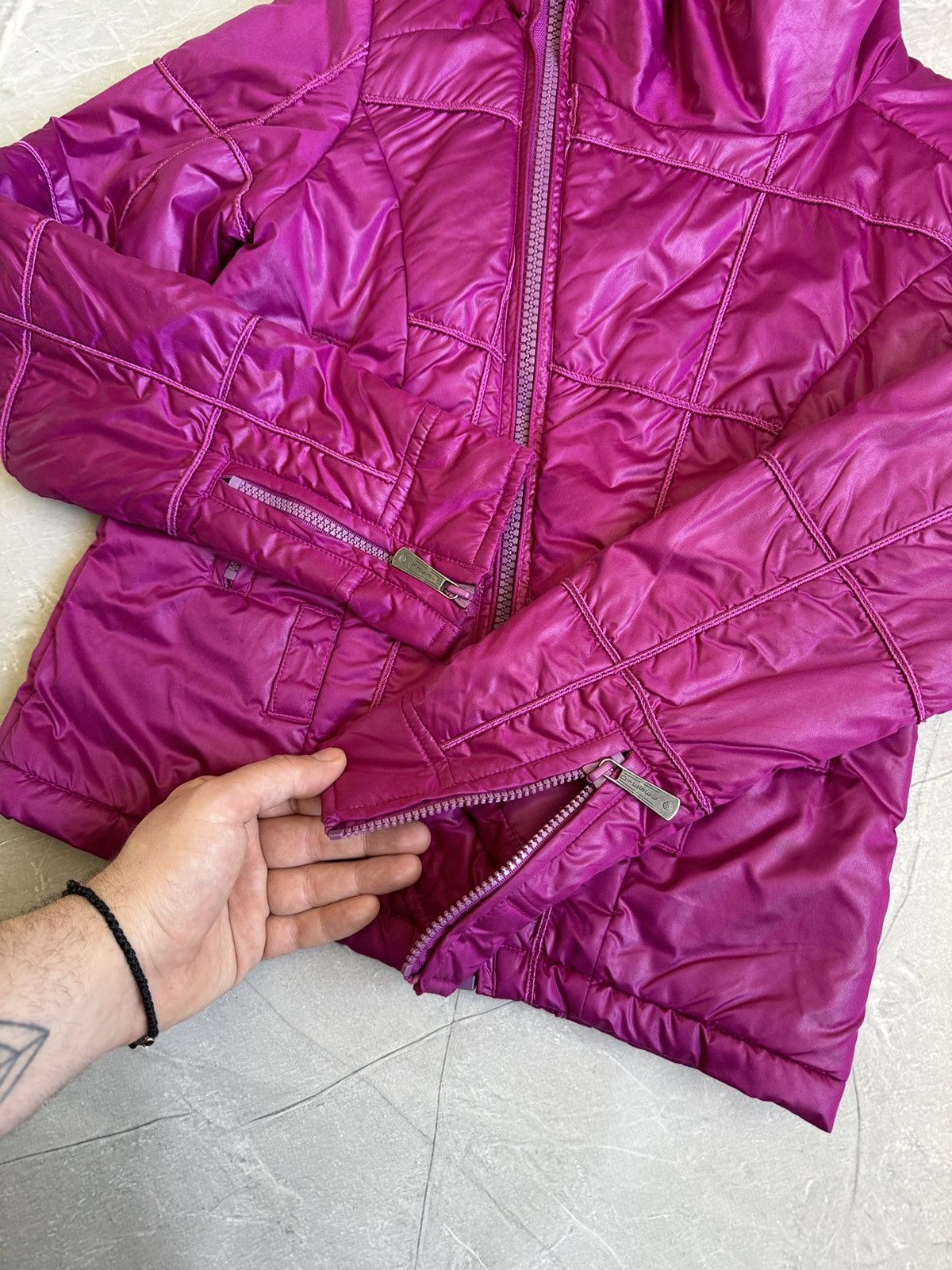 Diesel Rare Diesel Vintage High Neck Asymmetrical Bomber Jacket Size XS / US 0-2 / IT 36-38 - 15 Thumbnail